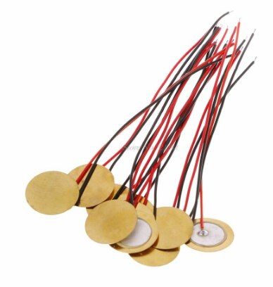 20pcs/lot 15mm Piezo Elements Buzzer Sounder Sensor Trigger Drum Disc With Wire Copper Piezo Buzzers For Arduino Loudspeaker