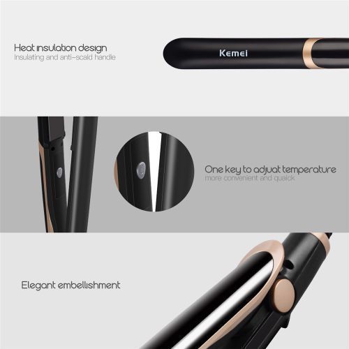 2 In 1 Far-infrared Hair Straightener Hair Curler Tourmaline Ceramic Anion Hair Styling Tool