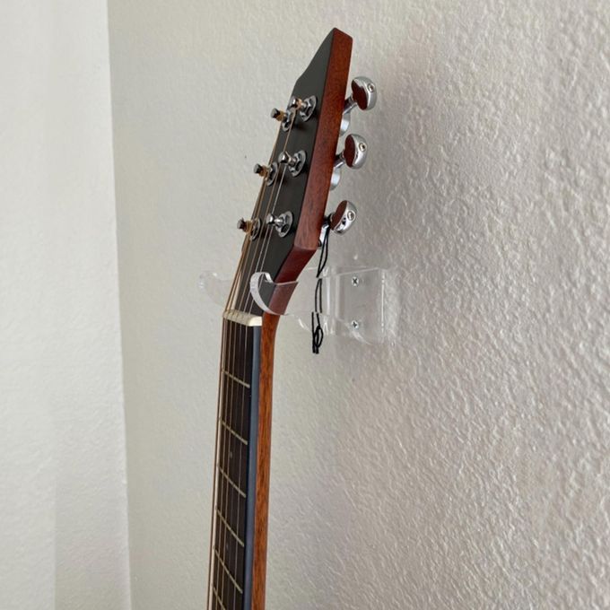 Clear Acrylic Guitar Hanger Wall Mount Hook Holder For Ukulele Violin