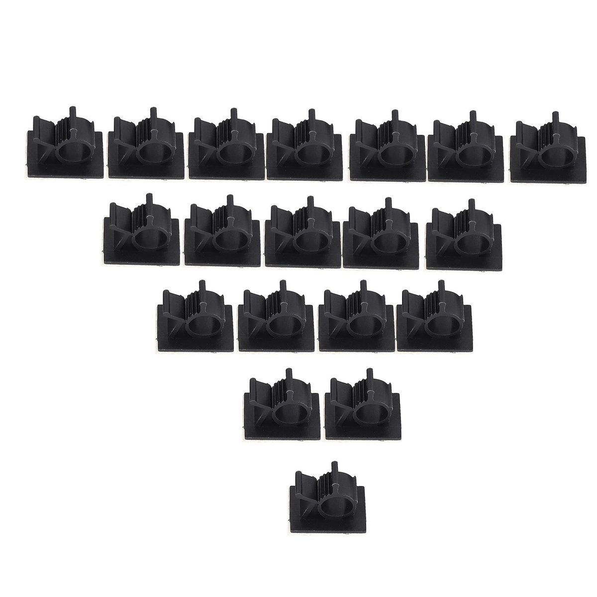 20Pcs Black Plastic Cable Clamps Self Car Cable Clips Wire