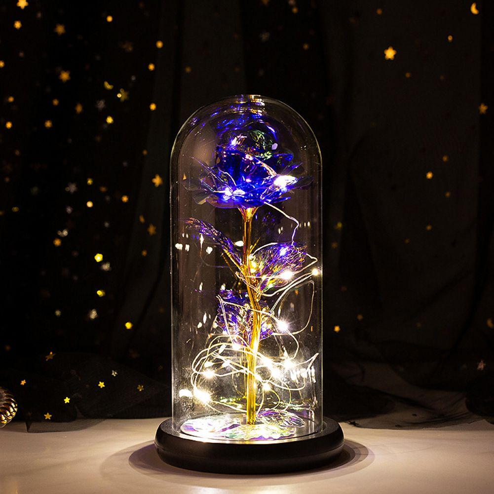 Glass Cover Internal Rose DIY Decoration Lamp Romantic LED