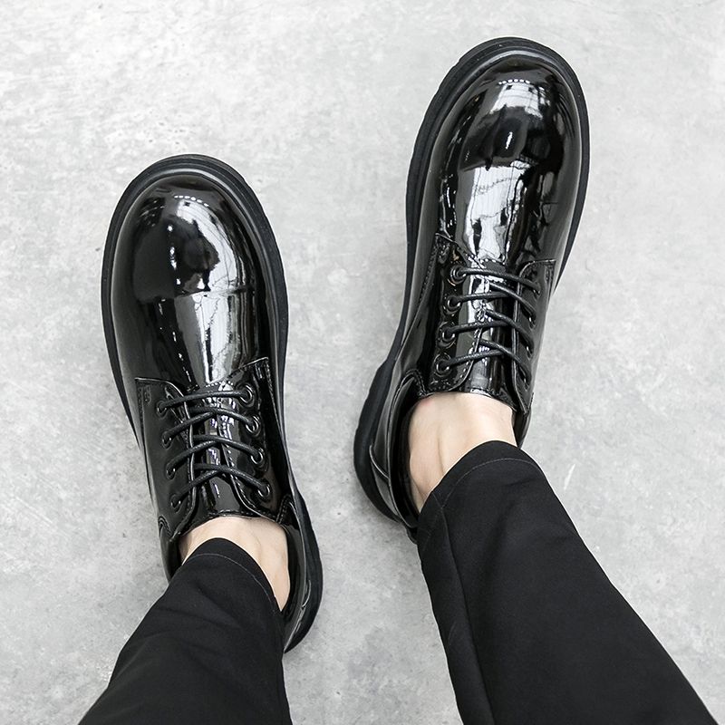 Men's Trend Casual Wedding Formal Leather Boots Shoes-Black
