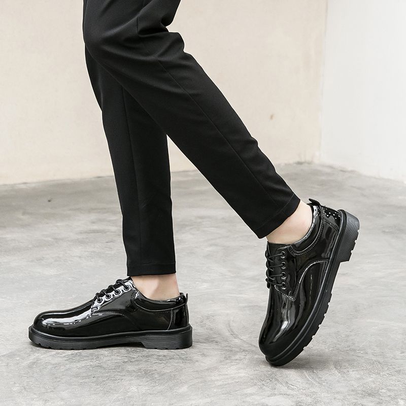 Men's Trend Casual Wedding Formal Leather Boots Shoes-Black