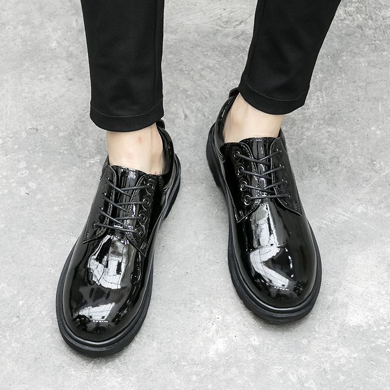 Men's Trend Casual Wedding Formal Leather Boots Shoes-Black