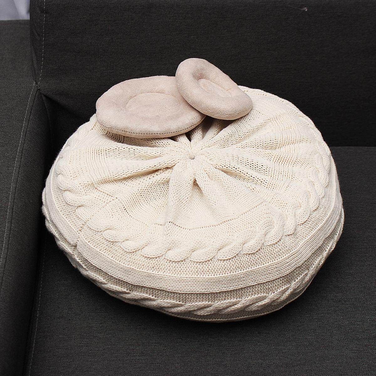 Newborn Photography Props Styling Ring Shaped Pillow Retro Small Sofa Small Round Bed Baby Photo Studio Accessories Beige