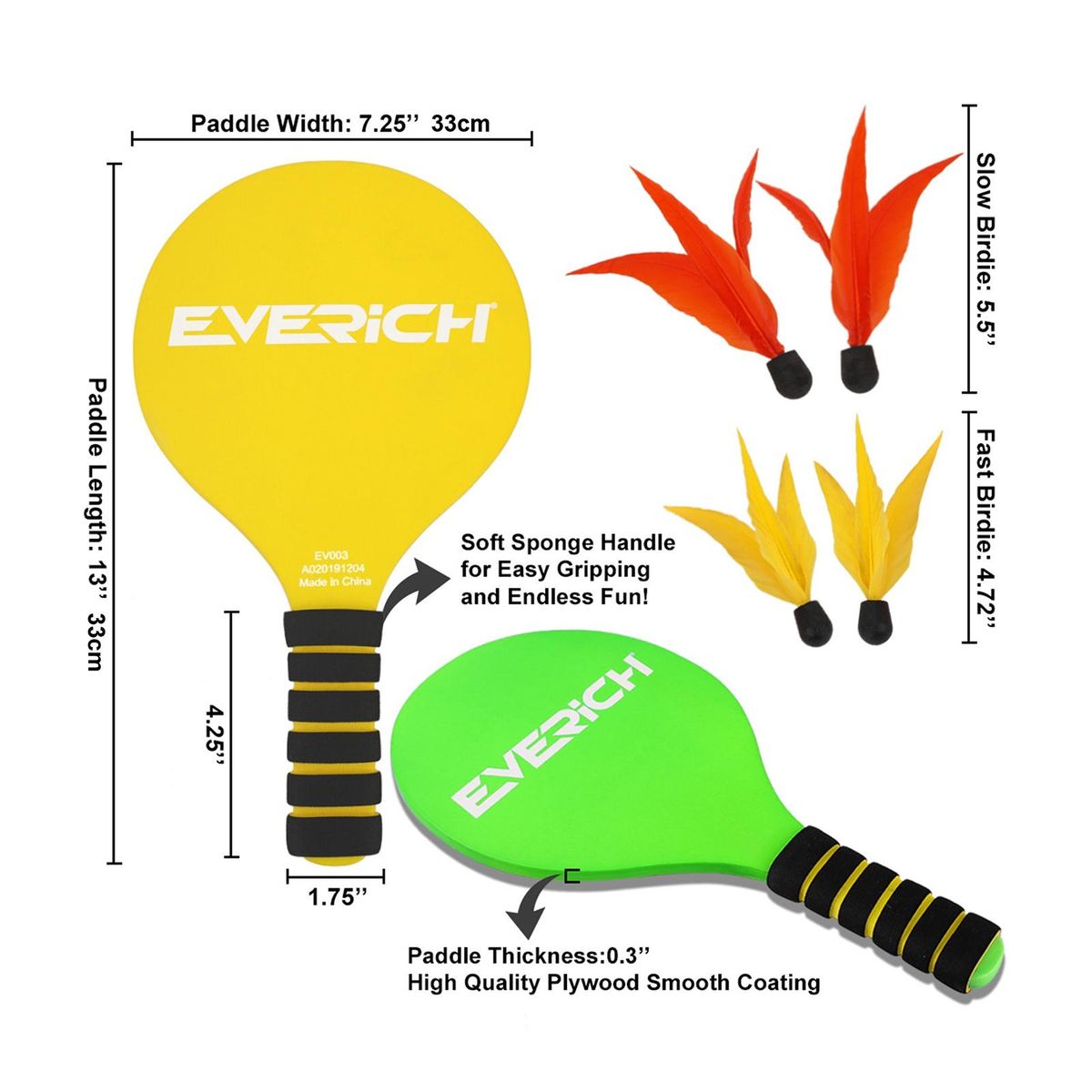 1 Set Racket Set Wooden Board Racket Set