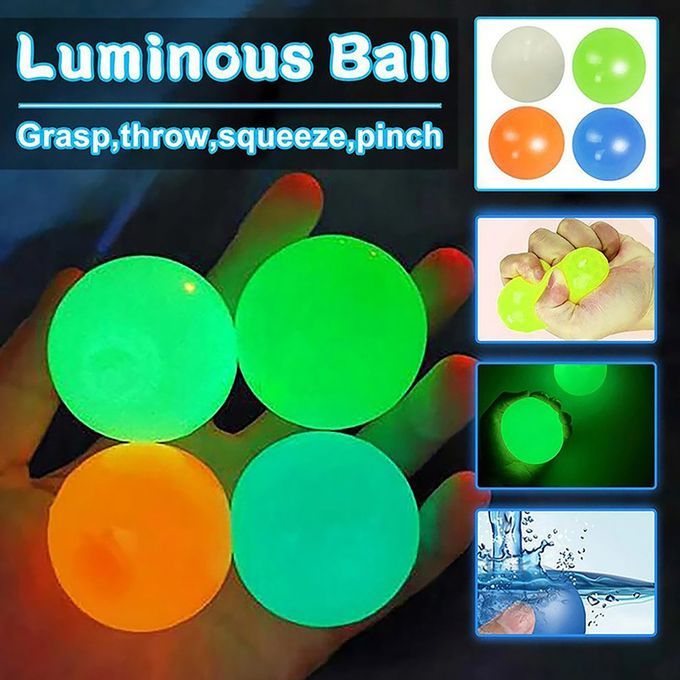 Throwing Balls Luminous Sti Ky On  Eiling Sti K Wall Ball Sti Ky Squash Ball-4 Colors-4.5CM