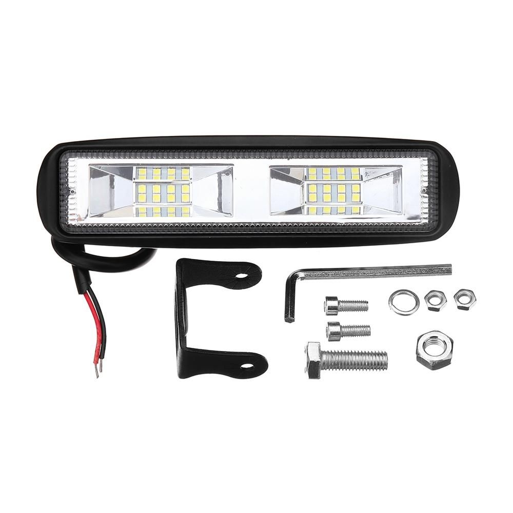 6 Inch 48W 16 Led Work Light Bar Flood Beam Bar Car Suv Off Road Driving Fog Lamp Ip68
