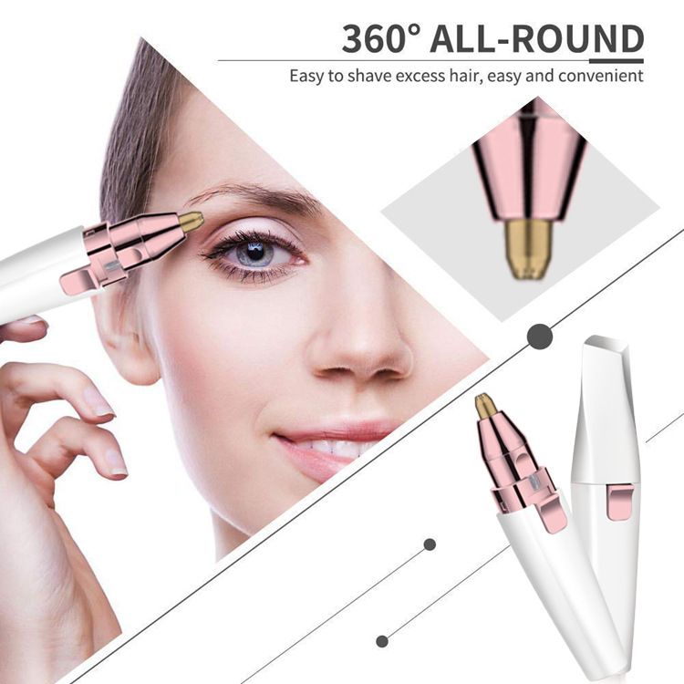 Electric Eyebrow Trimmer Mini Eye Brow Epilator Facial Lipstick Shape Hair Removal