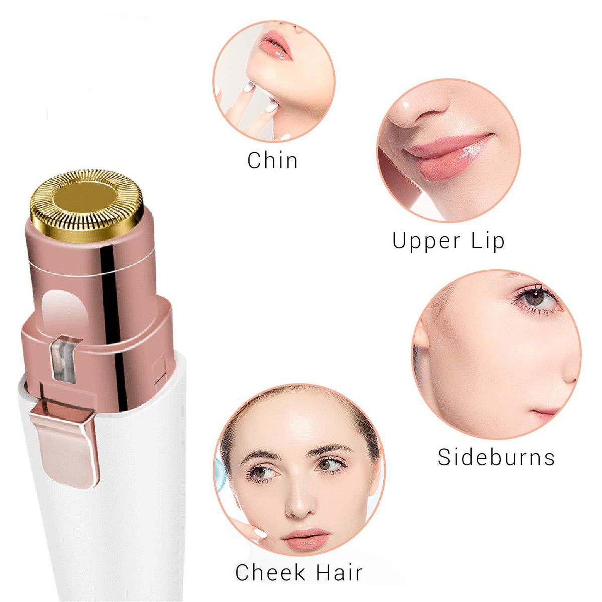 Electric Eyebrow Trimmer Mini Eye Brow Epilator Facial Lipstick Shape Hair Removal