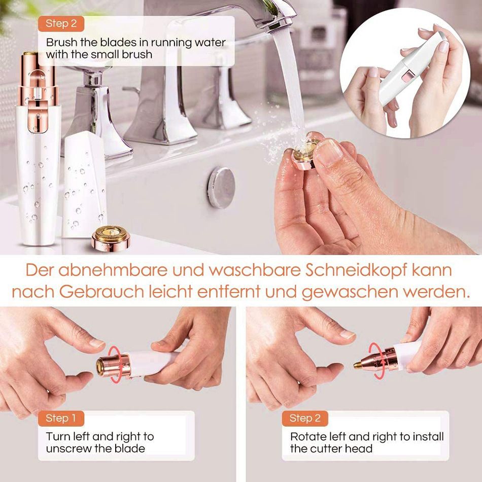 Electric Eyebrow Trimmer Mini Eye Brow Epilator Facial Lipstick Shape Hair Removal