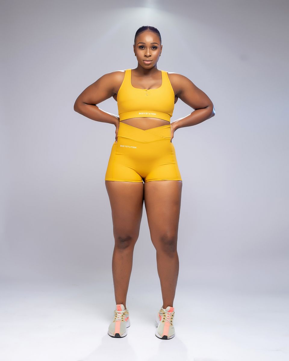 Bella Female Fitness Wear Set - Yellow