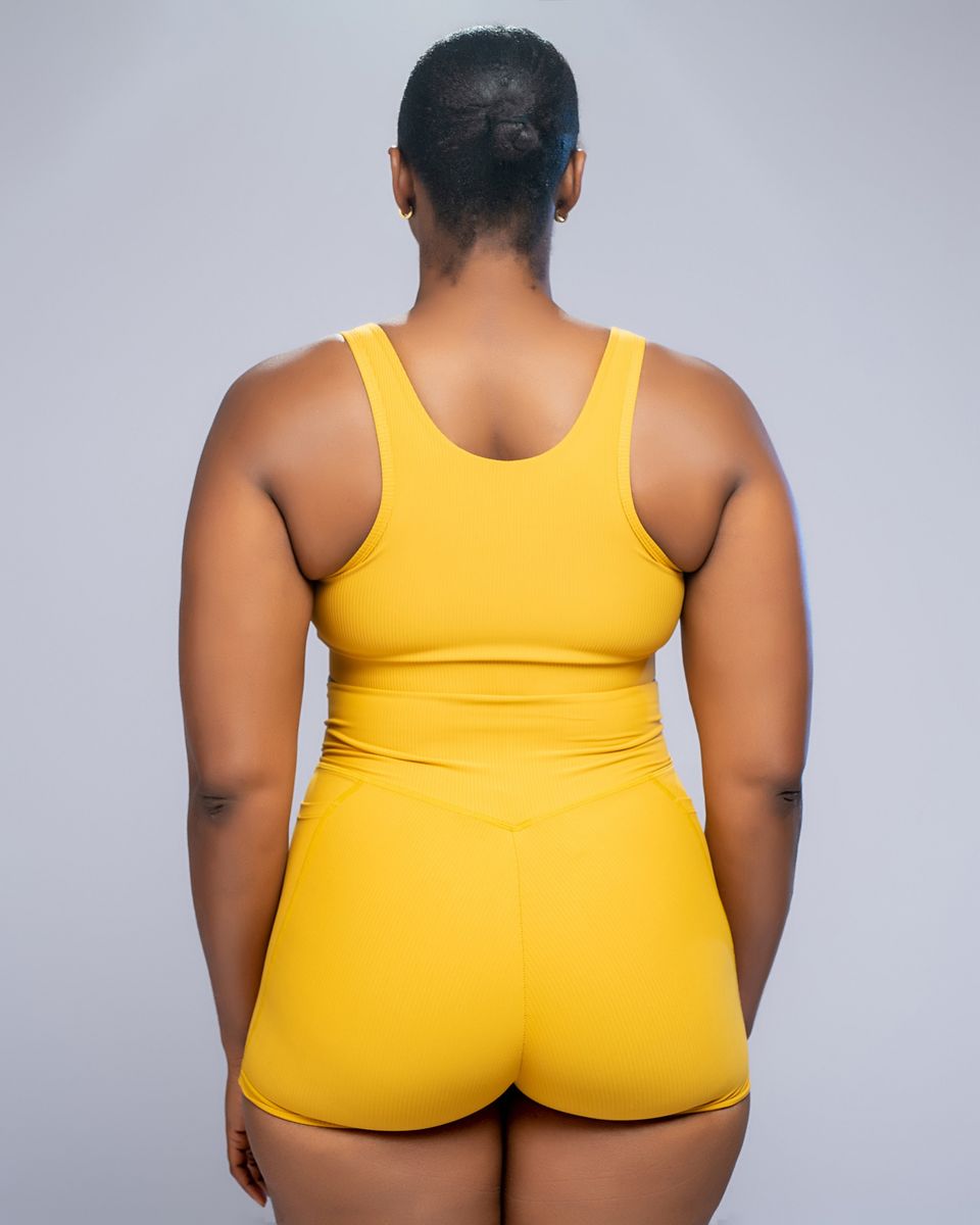 Bella Female Fitness Wear Set - Yellow