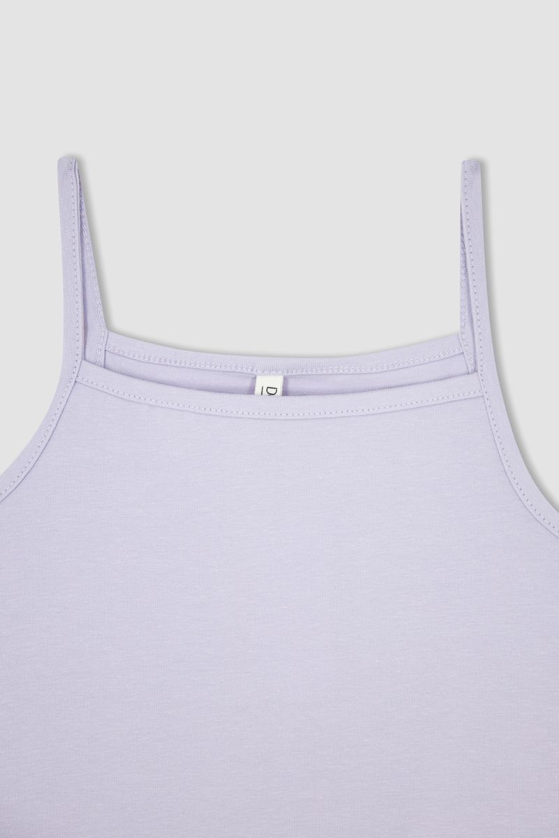 Girl Cropped Fit Short Sleeve Knitted Athlete - Purple
