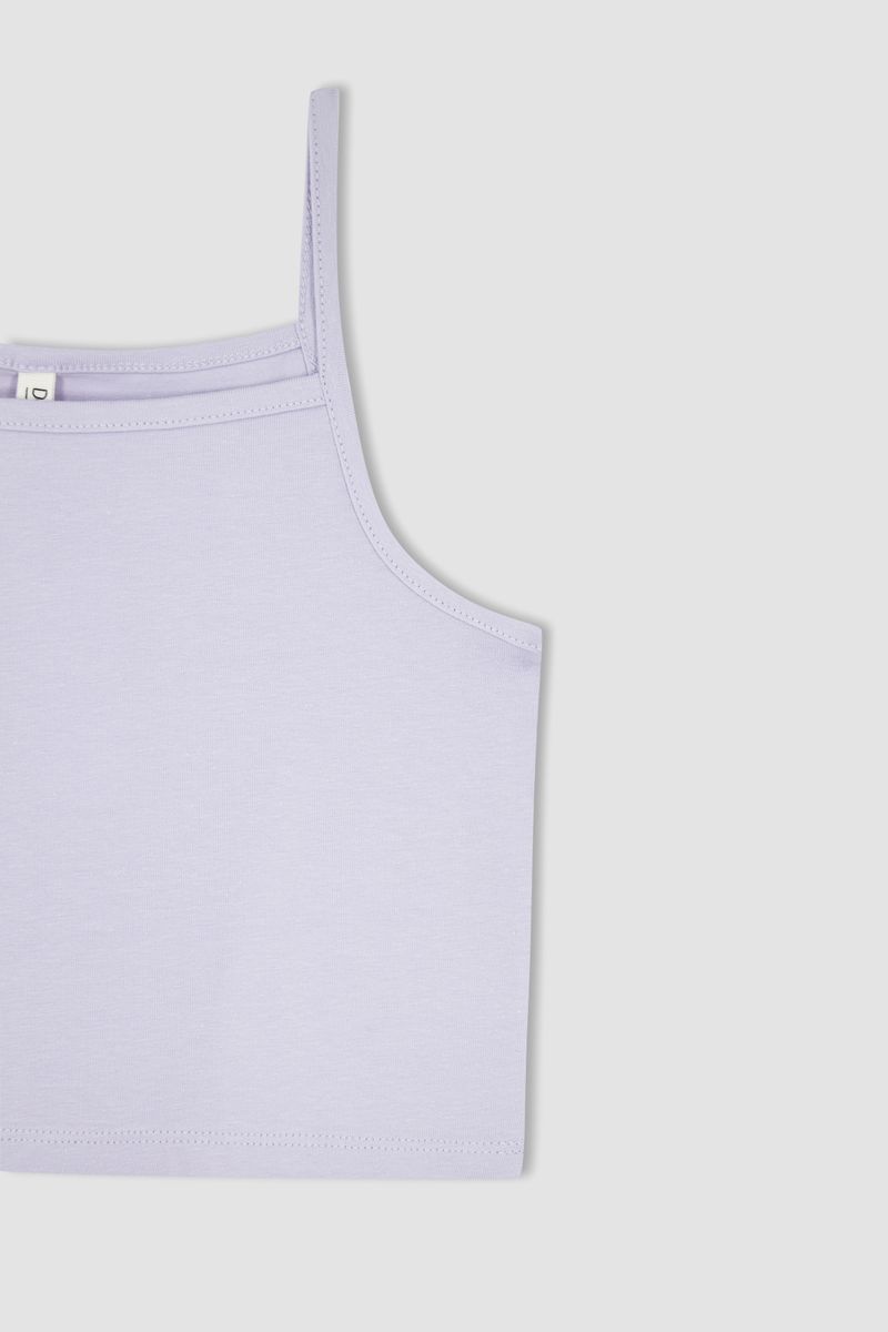 Girl Cropped Fit Short Sleeve Knitted Athlete - Purple