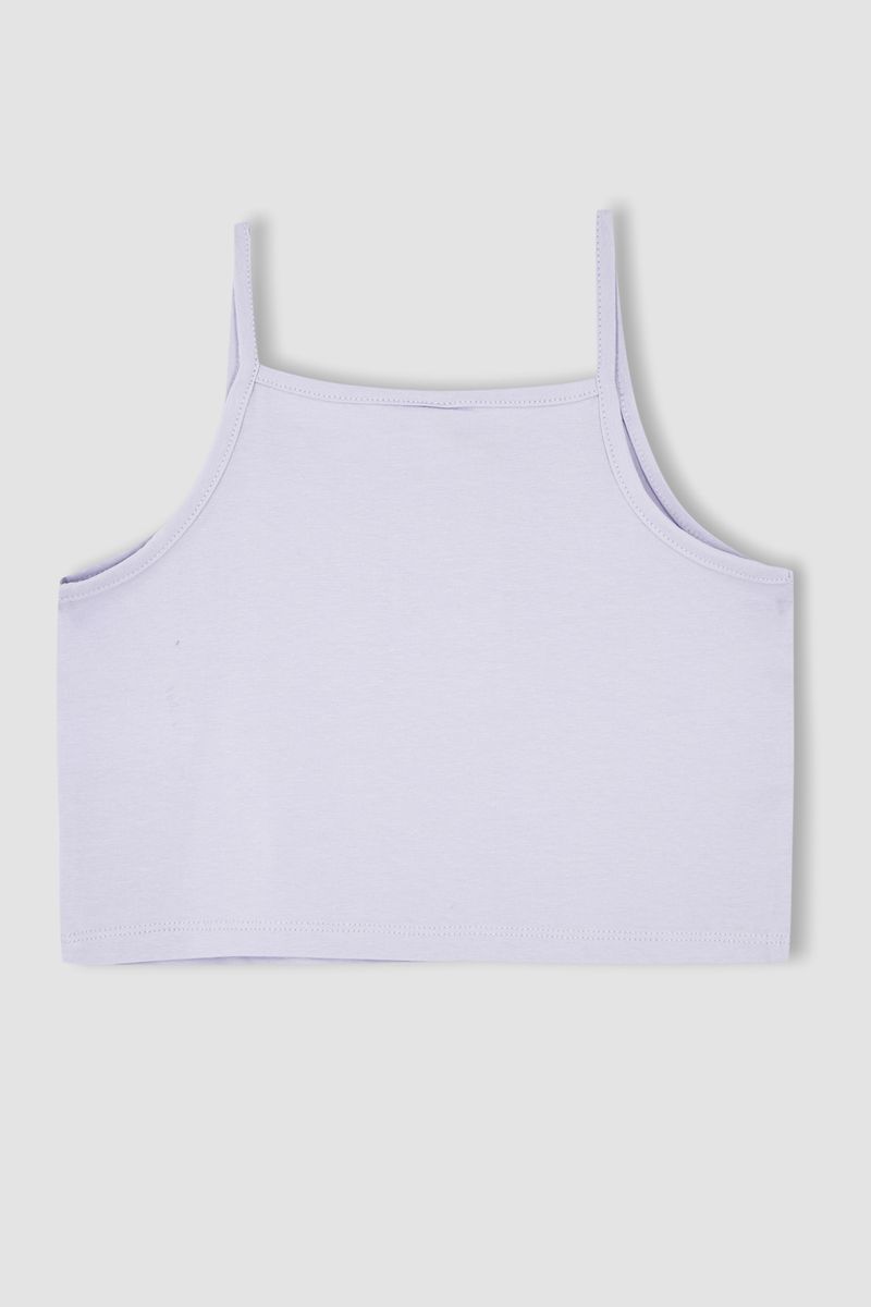 Girl Cropped Fit Short Sleeve Knitted Athlete - Purple