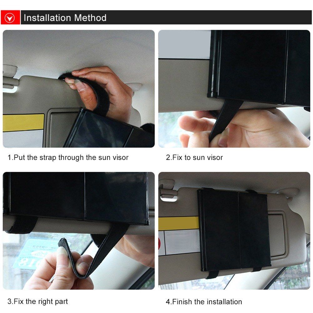 Car Visor Mirror Makeup Travel Vanity Mirror Cosmetic