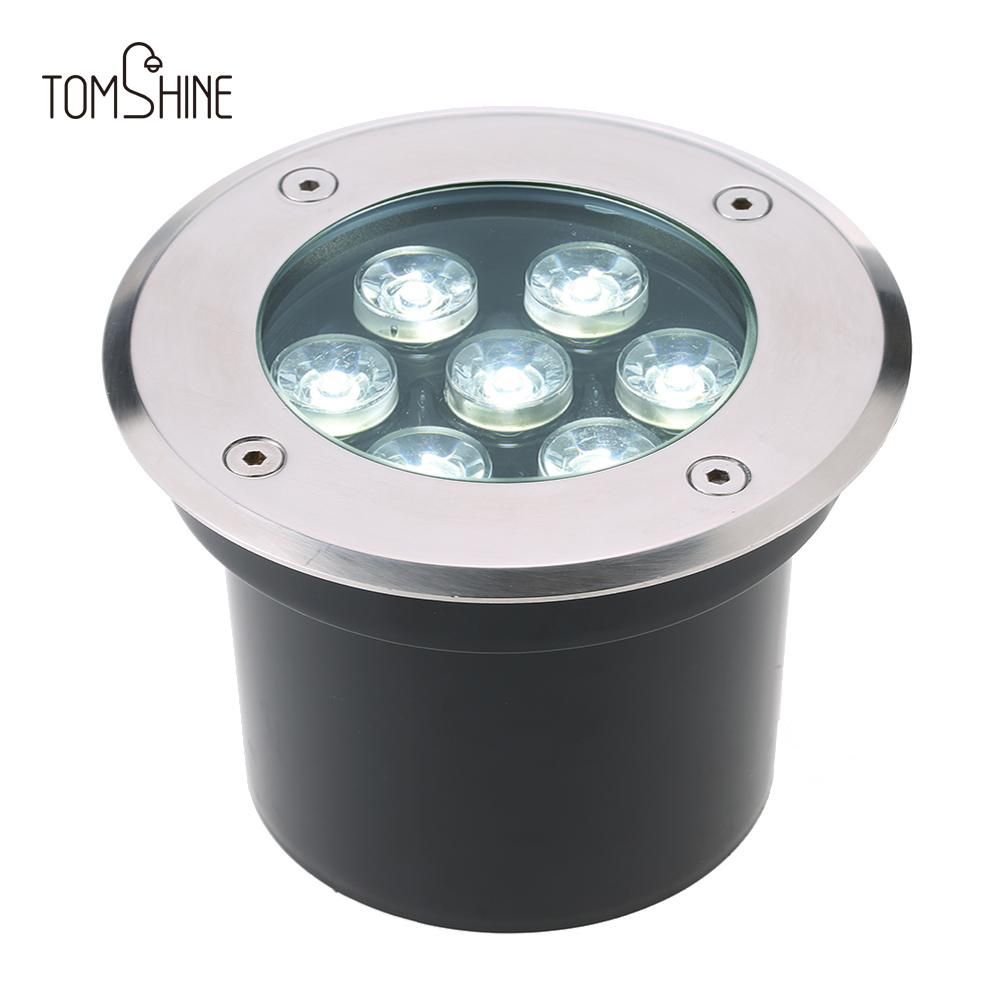 Tomshine 7W AC/DC 12V LED Underground Light Lamp 700LM High-power Tempered Glass Outdoor Ground Garden Path Floor Stair Yard Spot Landscape Lamp IP67 Water Resistant White