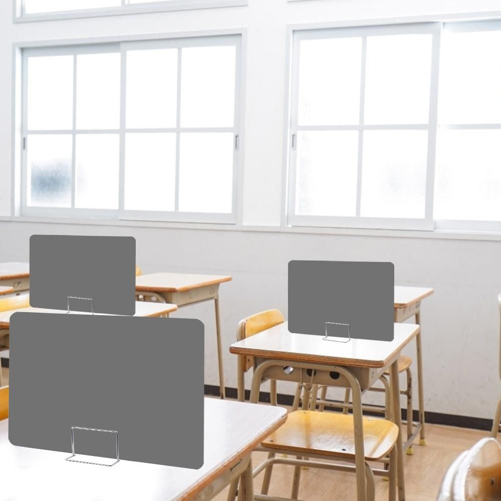 Removable Clamp Desk Partition Divider Support Privacy Panel Bracket Holder Glasses Clips 4mm Clamp Thickness(Silver)