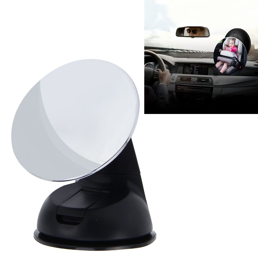 Car Auto 360 Degree Adjustable Baby Safety Convex Mirror