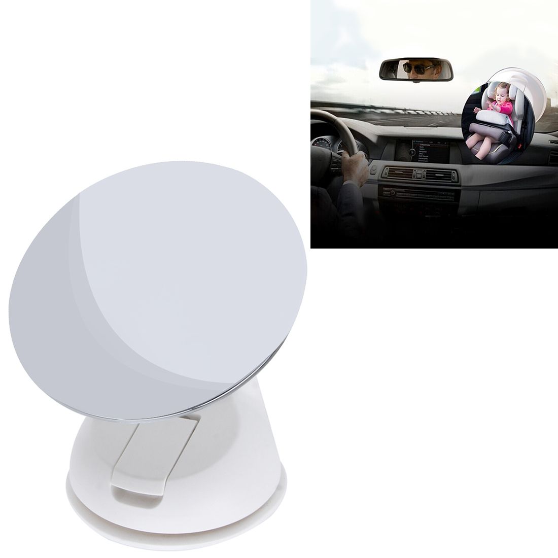 Car Auto Adjustable Baby Safety Convex Mirror