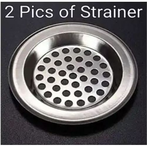 Kitchen/ Bathroom Aluminium Sink Strainer Filter 2PCS.