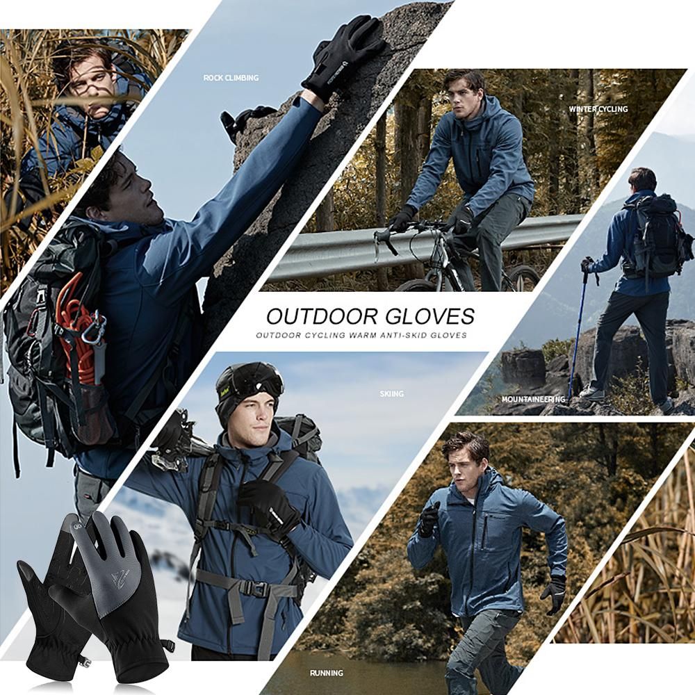 Winter Warm Gloves Men Women Sports Gloves with Thin Warm Lining For Cycling Camping Hiking Driving Fishing Mountaineering Skiing