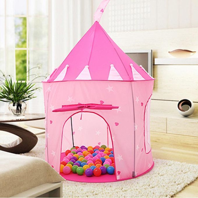 Folable Girls Fairy Play Tent Kids Castle Cubby Play House Toy Pink