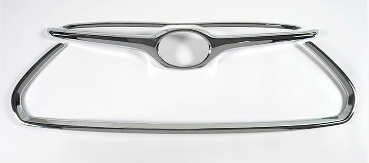 2pcs Car Front Bumper Grill Grille Cover Trim ABS chrome/Carbon Fiber/black Car Accessories for Toyota Highlander 2021 2022