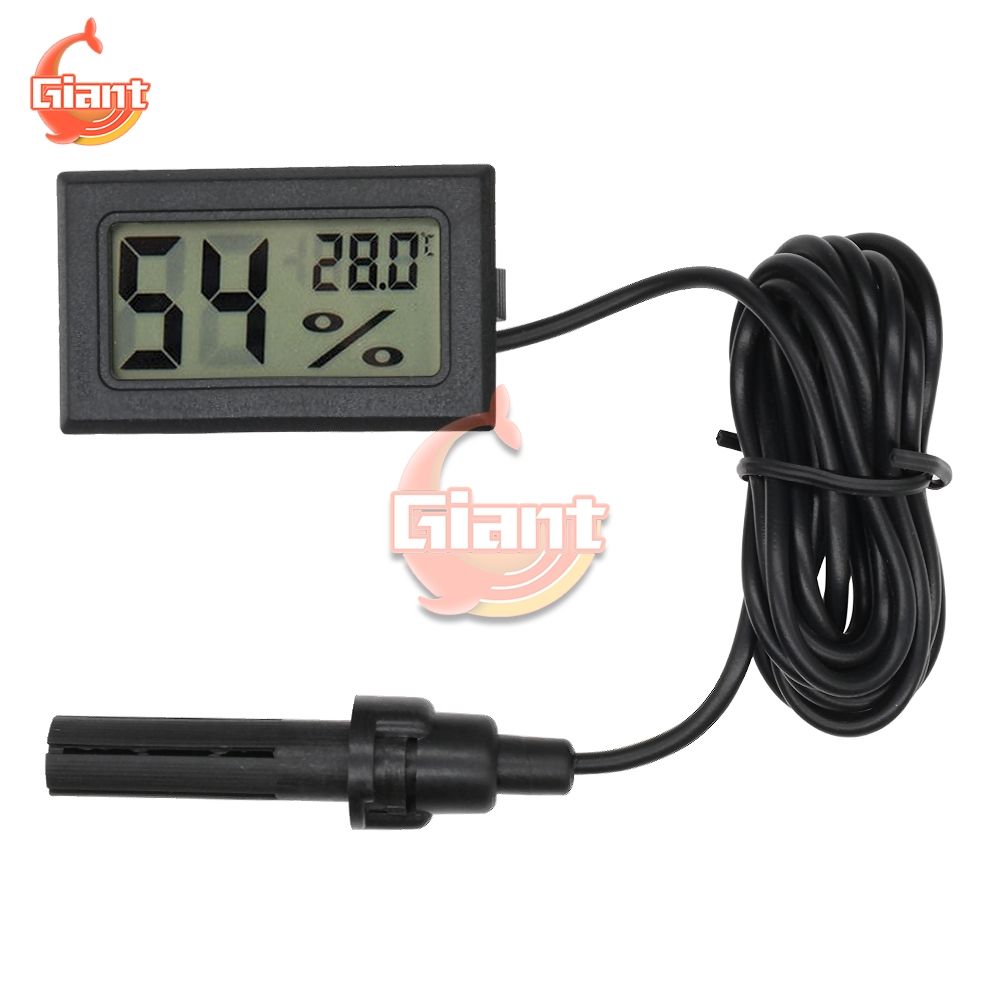 Mini LCD Thermohygrometer Indoor Digital Thermometer Hygrometer 1.5M Temperature Sensor Cable Humidity Meter Gauge Probe