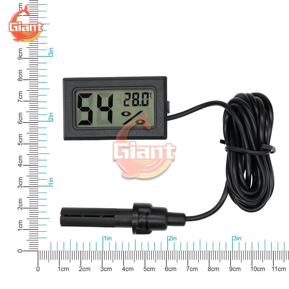 Mini LCD Thermohygrometer Indoor Digital Thermometer Hygrometer 1.5M Temperature Sensor Cable Humidity Meter Gauge Probe