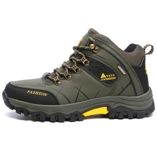 Mens Outdoors Wear-resisting Shoes Males Non-slip Climbing Shoes Green