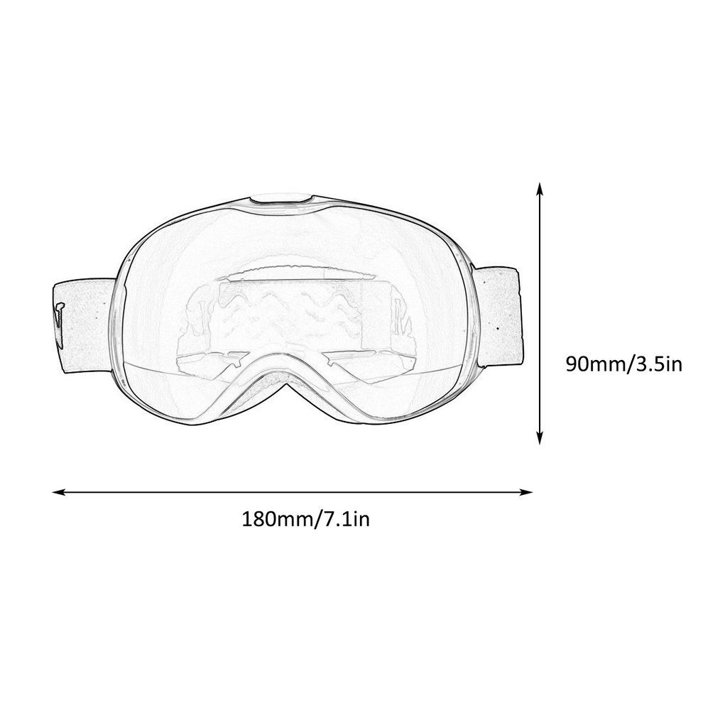Children's Double Layer Anti Fog Windproof Anti Ultraviolet Skiing Glasses