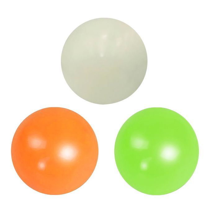 Sti K Wall Ball Glowing Globbles Fidget Toy Squash Sti Ky Target Ball Gift-white-6.5CM