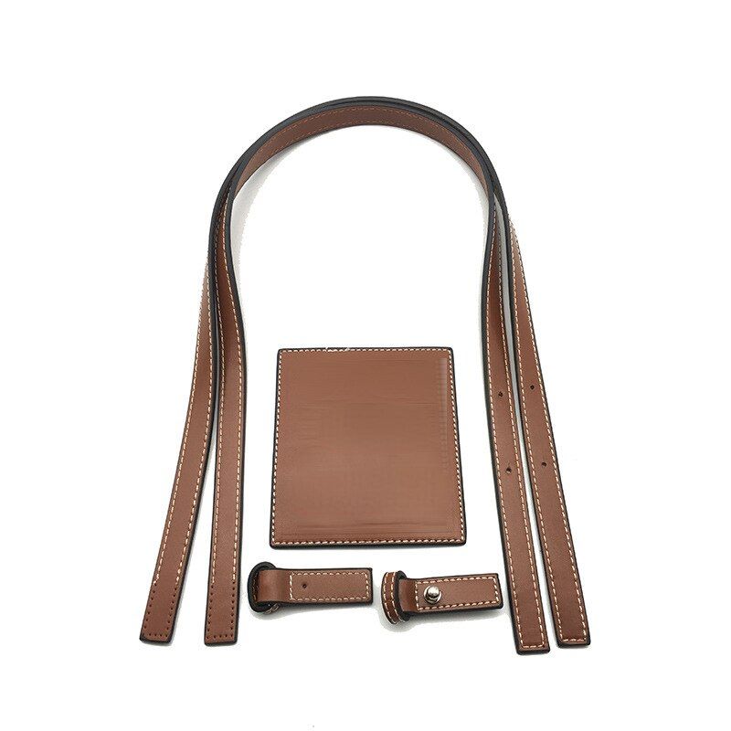 Hand-woven Luojia Straw Bag Hand Bill Shoulder Cotton Straw Bag Artificial Leather Material Bag Accessories Handles And Label