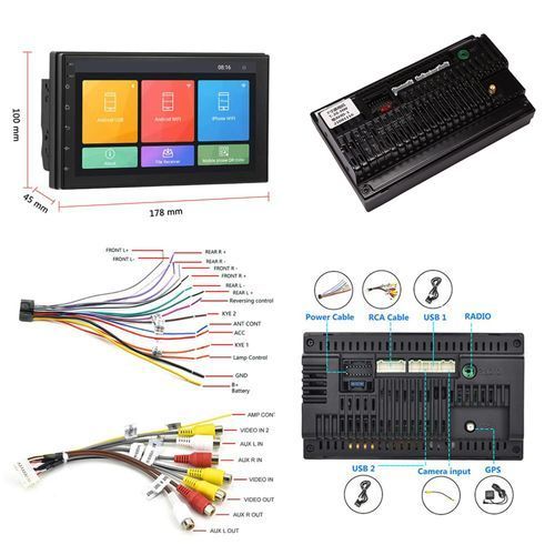 2Din Universal Car Android Stereo With GPS 7 Inch Press Screen  Car