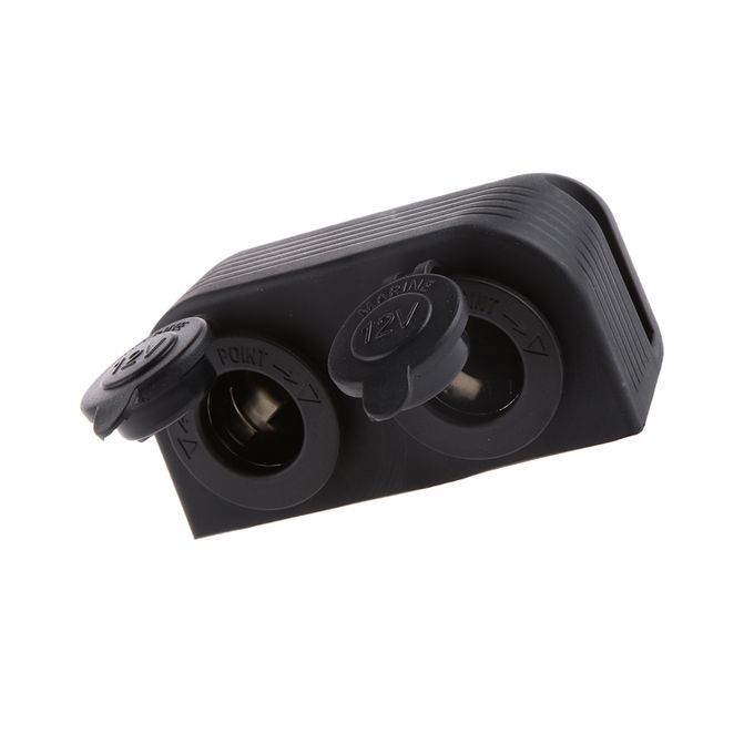12V 2Way Motorcycle Dual   Power Adapter Socket