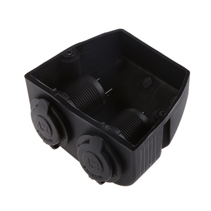 12V 2Way Motorcycle Dual   Power Adapter Socket