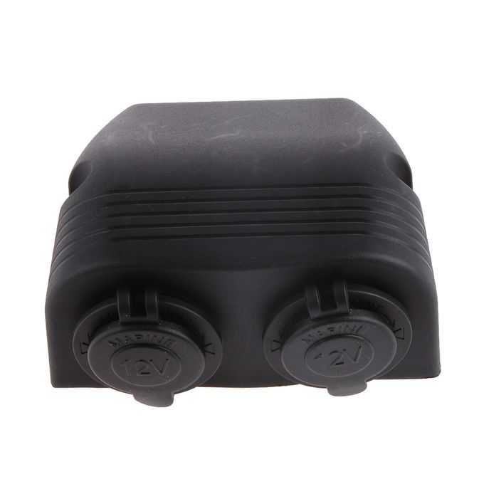 12V 2Way Motorcycle Dual   Power Adapter Socket