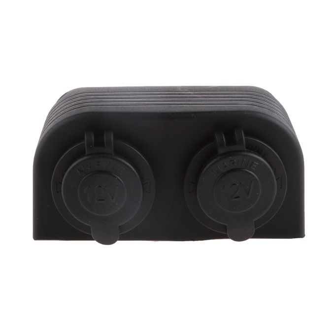 12V 2Way Motorcycle Dual   Power Adapter Socket