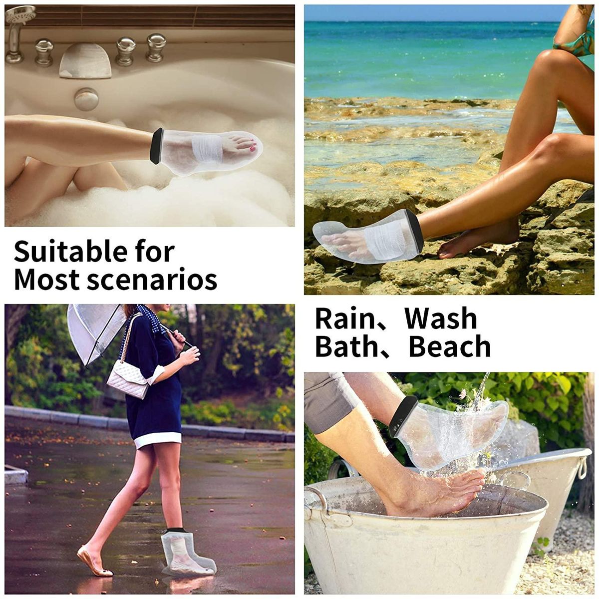 Waterproof Cast Cover Leg for Adult Ankle Shower Bath Watertight Foot