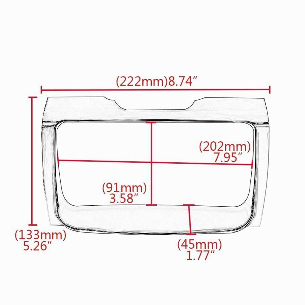Radio Trim Bezel for-Harley Street Glide Ultra Limited 2014-Up Center Stereo Accent Cover Dashboard Frame,Chrome