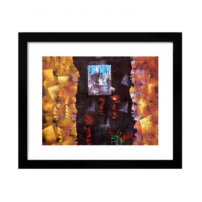 African Ancestors Abstract Drawing Wall Frame