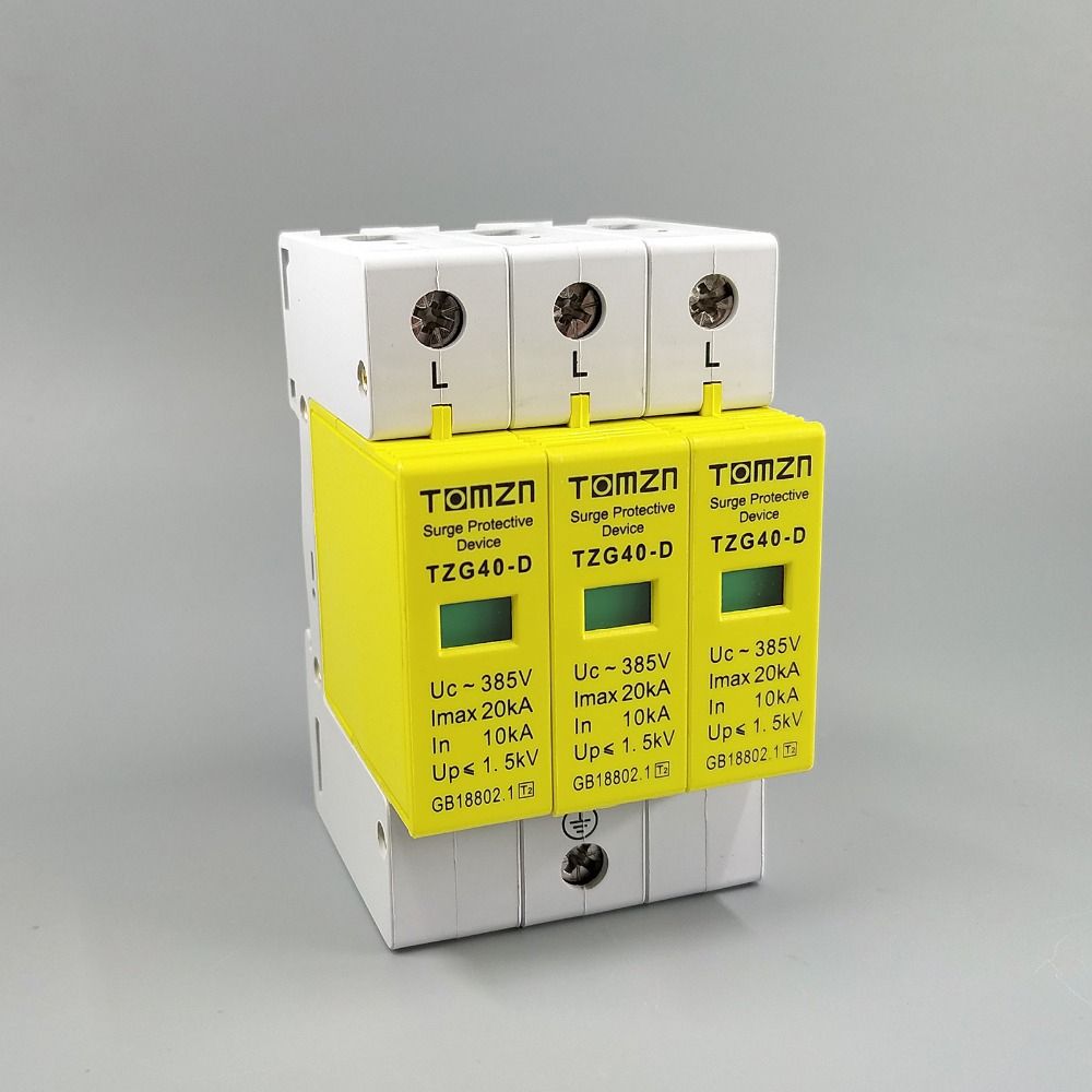 D Protector ~385V 10KA~20KA House AC Surge SPD 3P