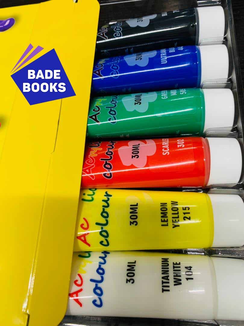 Acrylic Paint (30 ML 6 Colours) High Quality