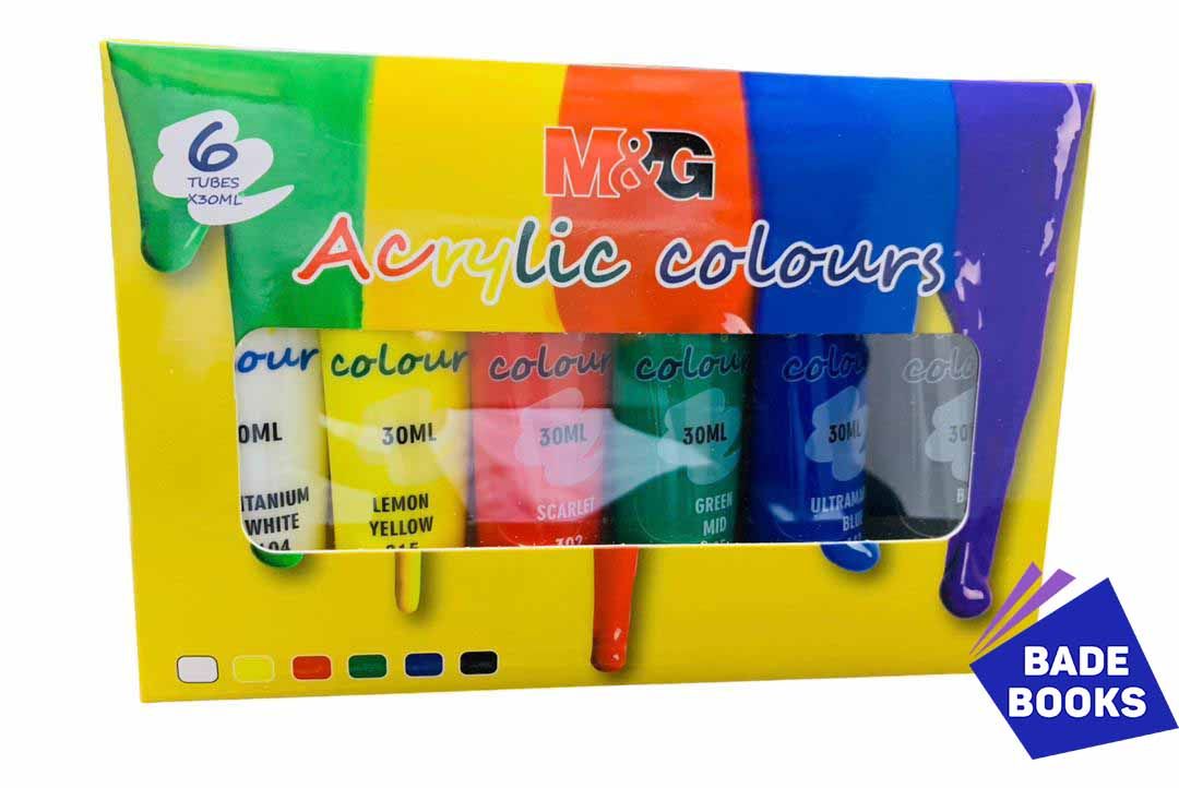 Acrylic Paint (30 ML 6 Colours) High Quality