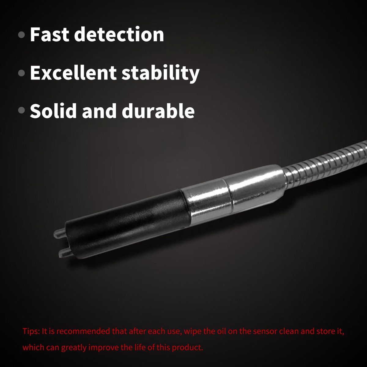 Brake Fluid Tester, LCD Display Digital Brake Fluid Tester DOT3 DOT4 DOT5.1 Tester with Sound Prompt Flexible Probe Storage Case 4 AAA Battery