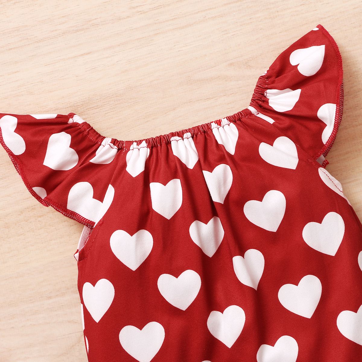 Baby Girls Summer Clothing Set Cute Hearts Design Bodysuit Tutu Skirt