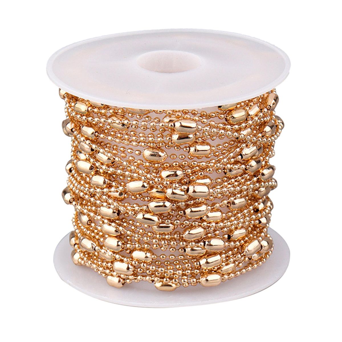 Acituna Metal Cable Chain Beaded Link DIY Anklet Necklace Rose Gold