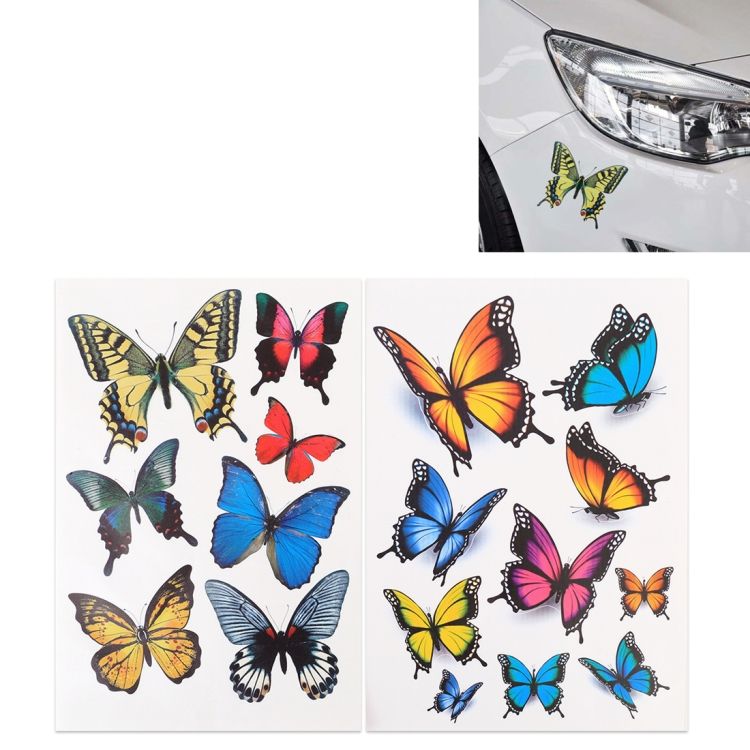 7 PCS Erfly Shape Plastic Car Free Sticker